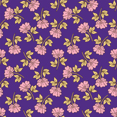 Seamless watercolor floral pattern design