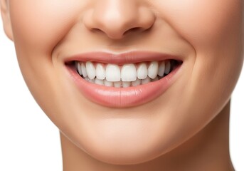 Fototapeta premium Smiling Woman with Healthy White Teeth.