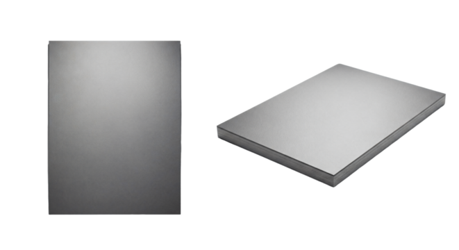 Stack of Brushed Metal Sheets with Textured Surface.