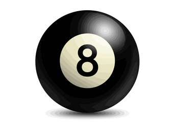 pool ball isolated on white