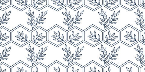 Seamless botanical pattern collection with leaves, vines, and geometric foliage, perfect for wallpaper, fabric, wrapping paper, and stylish modern decorative backgrounds.