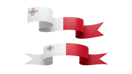 Two Waving Ribbons Displaying The