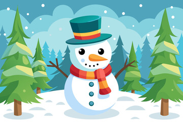 snowman with broom