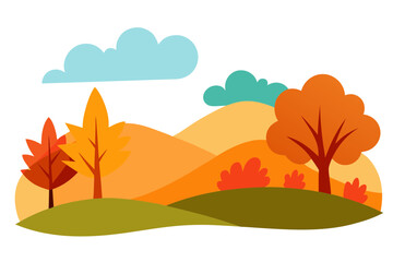 autumn landscape with trees