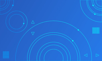 Fundo azul tecnol&oacute;gico com linhas e formas