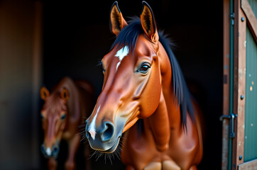Horse Portrait in Stable