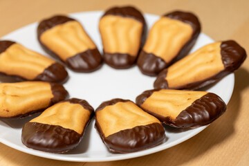 Chocolaty Delights on a Pristine White Plate