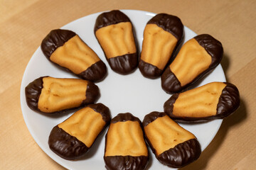 Chocolaty Delights on a Pristine White Plate
