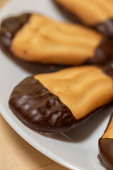 Chocolaty Delights on a Pristine White Plate