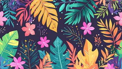 Vibrant tropical pattern
