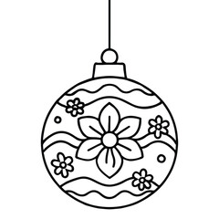 Simple Christmas Tree Ornament for Holiday and Decoration Themes