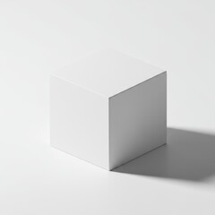 White cube object mockup design