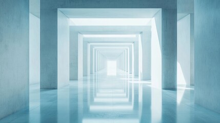 Modern empty hallway