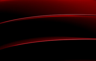 3D Red Flowing Lines and Shadows – Elegant Abstract Wave Design on Black Background