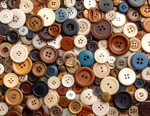 Colorful buttons arranged in a dense pattern