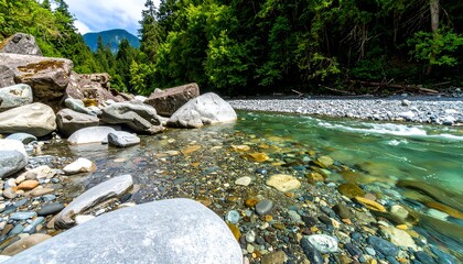 Crystal clear mountain stream