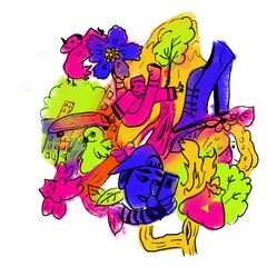 monoprint, monotype, printmaking, abstract art