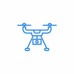 autonomous drone delivery icon sign vector