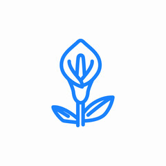 blooming flower growth icon sign vector