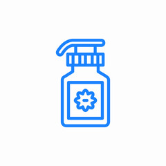 bottle with dispenser liquid soap or hand sanitizer icon sign vector