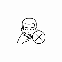 coughing symptom icon sign vector