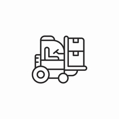 forklift truck icon sign vector