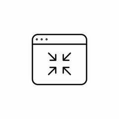 minimize arrows icon sign vector