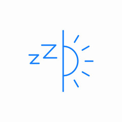 night sleep awakening sun icon sign vector