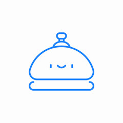 serving dish with cloche icon sign vector