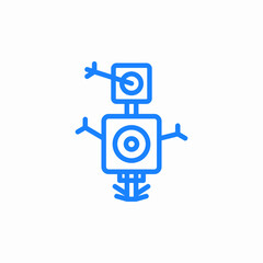 target practice robot icon sign vector