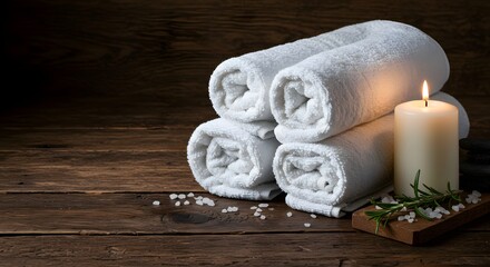Minimal Bath Setup with White Towels
