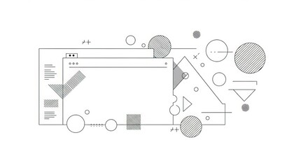 Fototapeta premium Modern abstract geometric design with clean lines and dynamic shapes for creative projects