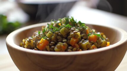 Lentil salad preparation - Powered by Adobe