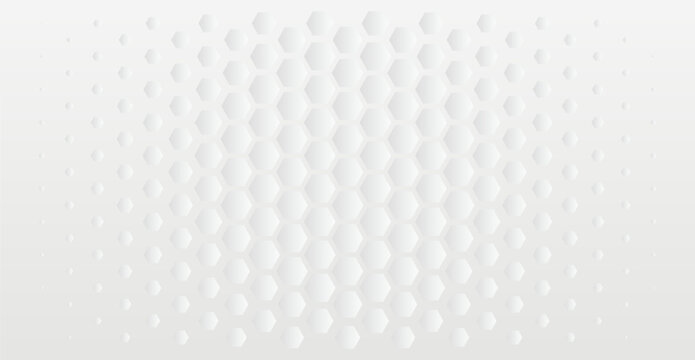 White hexagon pattern, abstract golf ball texture, honeycomb 3d backround. Vector illustration