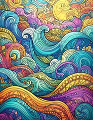 Vibrant wave pattern
