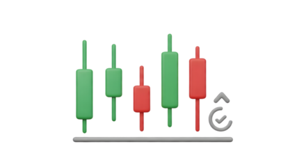 Dynamic candlestick chart showing market analysis and stock price trend for traders online