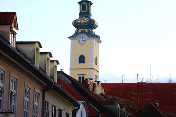 Naklejka premium Traditional architecture in Zagreb, Croatia.