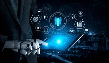 AI coordinating business teamwork, analyzing team communication, enhancing productivity, and aligning digital performance goals through structured collaboration systems. Vouch