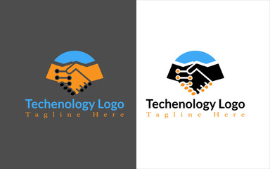Techenology logo design vector
