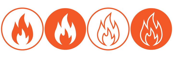 Silhouette Fire flames. Collection of hand drawn fire flames with crayon, pastel, chalk or pencil texture. Grunge elements in sketch style. Fire icon vector set. Flame icon collection. Fire flame set