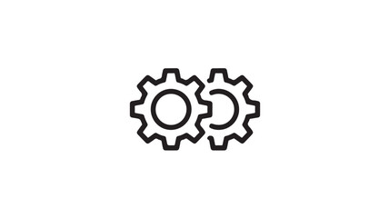 Obraz premium Interlocking Gears Teamwork, Partnership, and Machine Icon