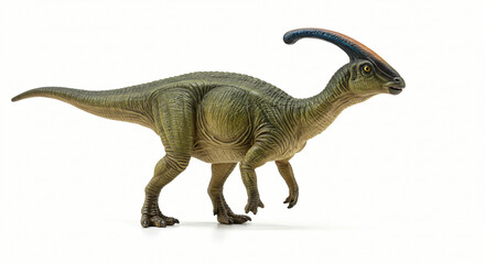 Obraz premium Majestic Parasaurolophus Dinosaur Isolated on White Background