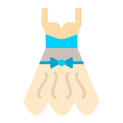 Obraz premium Wedding Female Dress Vector Design Icon Style