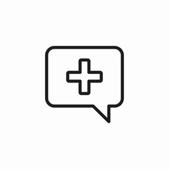 Fototapeta premium medical message plus icon sign vector