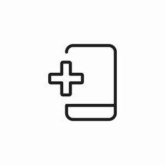 Fototapeta premium medical mobile plus icon sign vector