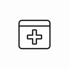 Obraz premium medicine box plus icon sign vector
