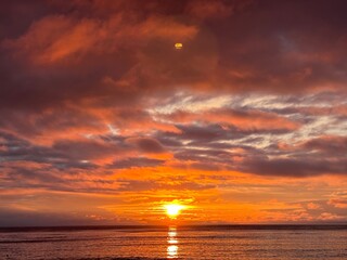 sunset over the sea