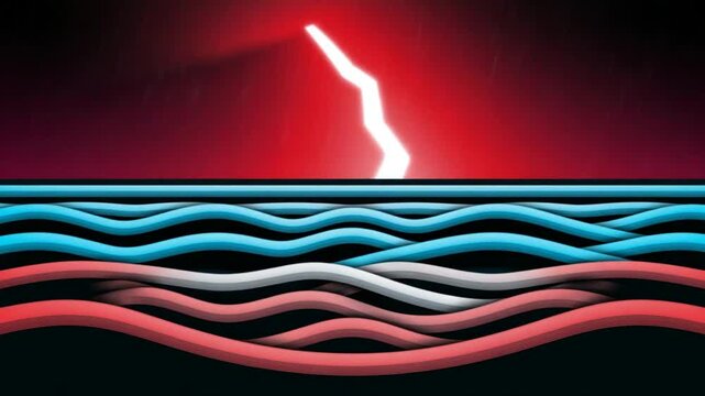 Stormy ocean abstract graphic