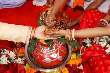 bengali hindu wedding rituals close up photo