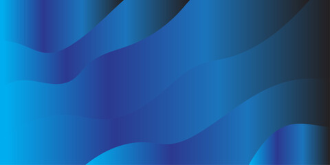 Abstract flowing blue wave lines form a vibrant business background pattern